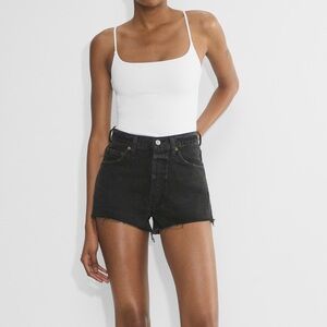 Agolde Black Jean Shorts